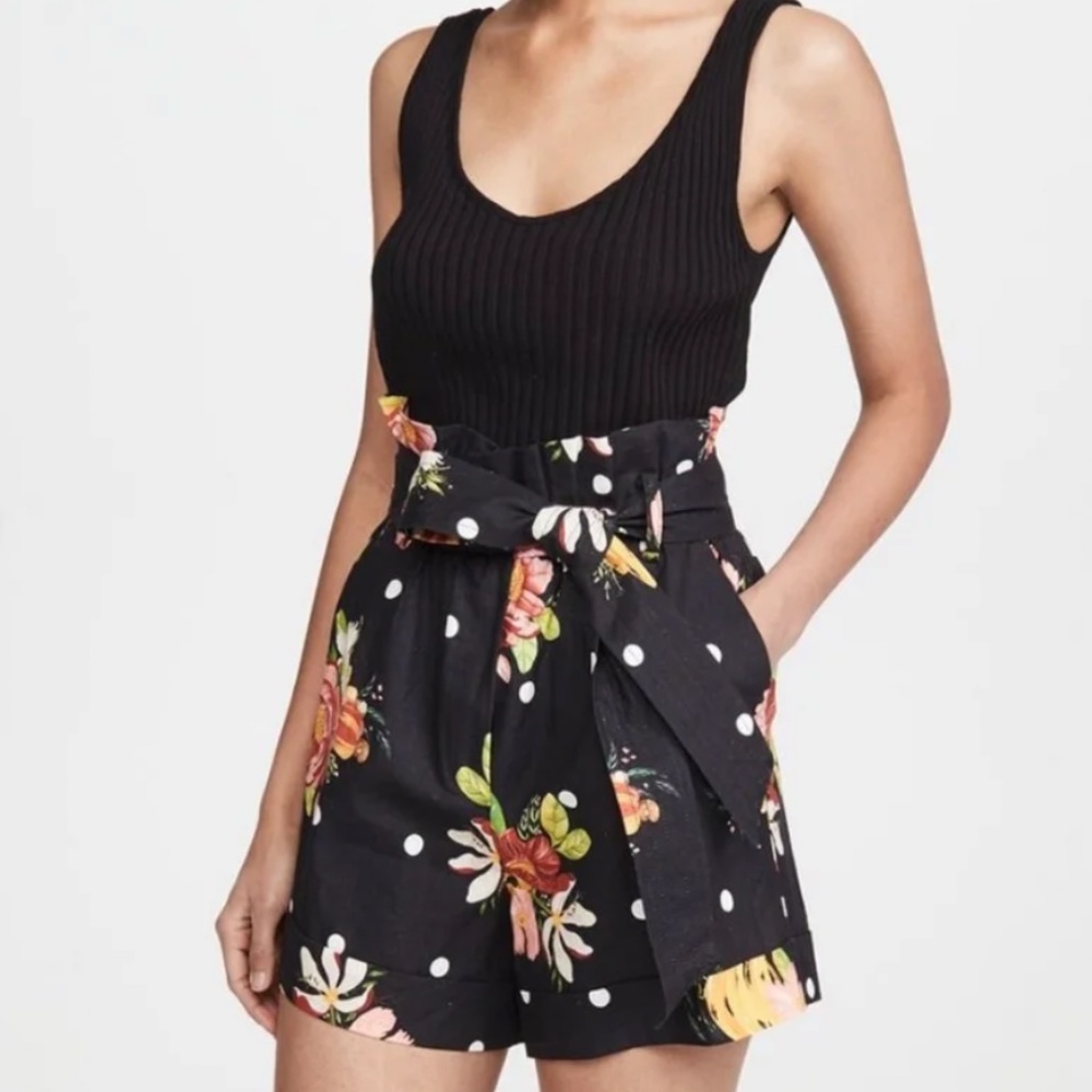 FARM Rio Black Floral Women's Shorts